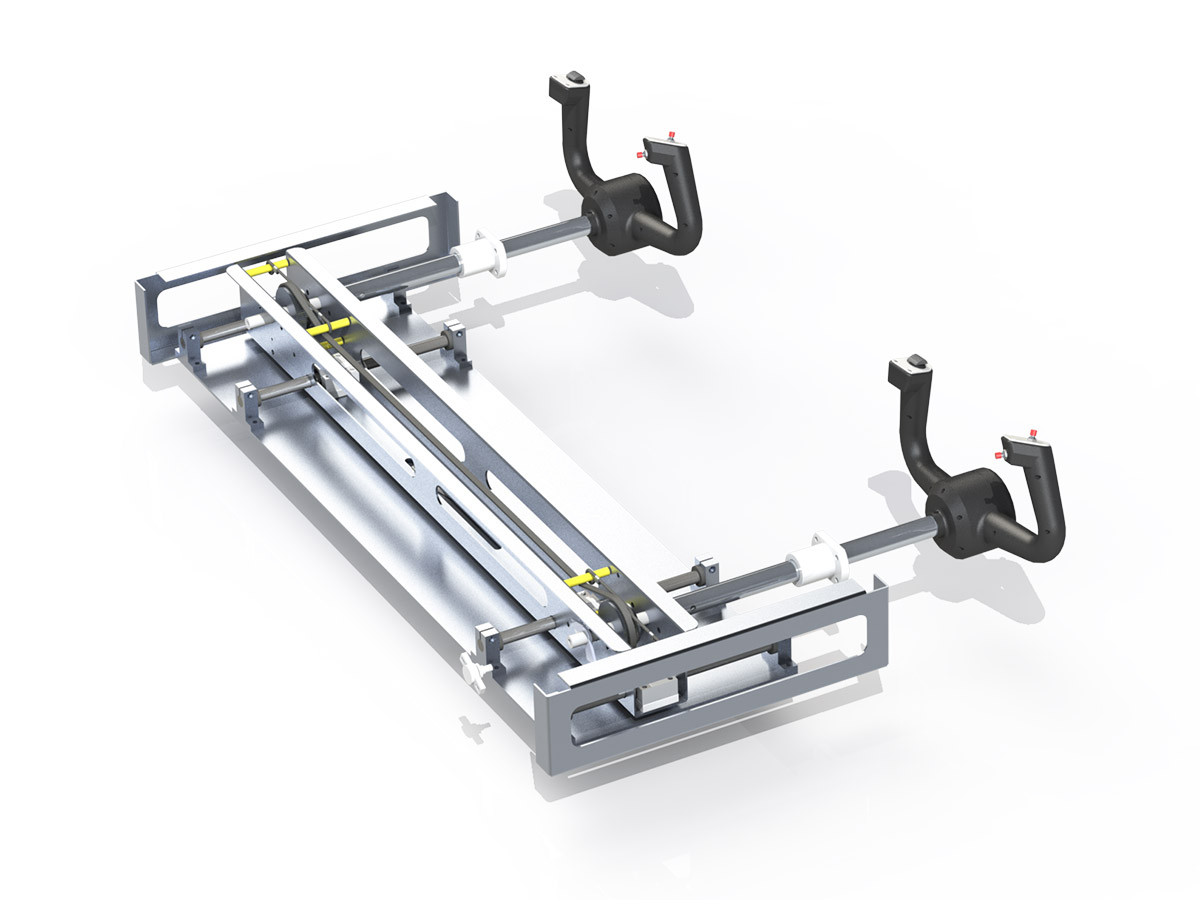 Console-mounted dual linked yoke system for FlightPod